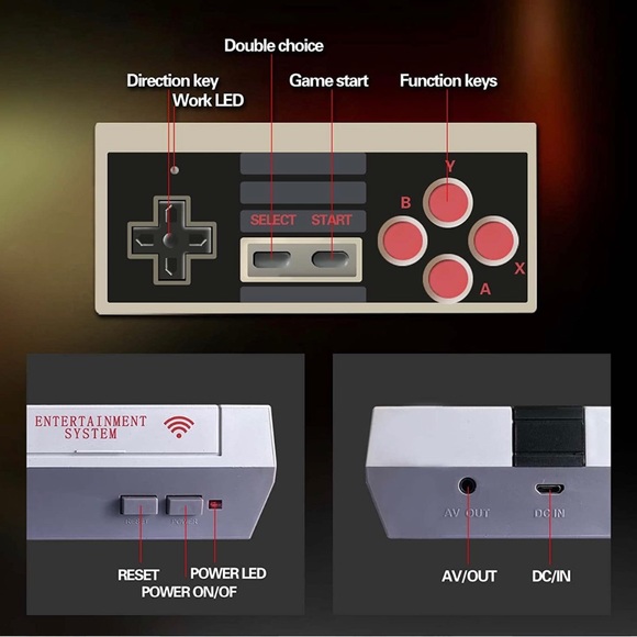 New - Wireless Classic Retro Handheld Game Console with 620 Built-in Games - Picture 15 of 15